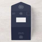 Invitation Tout En Un Événement professionnel | Marine Blue Modern Profe (Dehors)