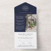 Invitation Tout En Un Événement professionnel | Marine Blue Modern Profe (À l'intérieur)