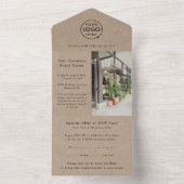 Invitation Tout En Un Événement professionnel | Rustic Kraft Logo Photo  (À l'intérieur)