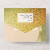 Invitation Tout En Un Fab Chartreuse 💚 Budget Incroyable Abstrait Marid (Verso)