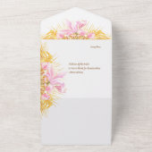 Invitation Tout En Un Fairepart Tout Compris Aquarelle Rose Magnolia (Dehors)