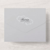 Invitation Tout En Un Fairytale Mariage Carriage Silver Grey Tout en un (Verso)
