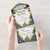 Invitation Tout En Un Fairytale Once Upon A Time Castle Woodland Wedding (Déchirure)