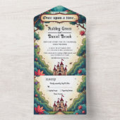 Invitation Tout En Un Fairytale Once Upon A Time Castle Woodland Wedding (À l'intérieur)