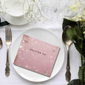 Invitation Tout En Un Faux Sparkle Shimmer Rose Argent Code QR de Noël