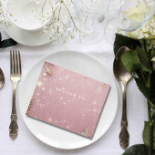 Invitation Tout En Un Faux Sparkle Shimmer rose Argent Noël d'hiver