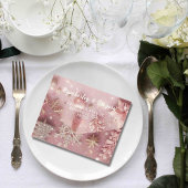 Invitation Tout En Un Faux Sparkle Shimmer rose Argent Noël d'hiver
