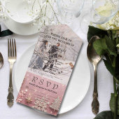 Invitation Tout En Un Faux Sparkle Shimmer rose Silver Photo de Noël