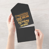 Invitation Tout En Un Félicitations pour la poursuite de votre rêve (Déchirure)