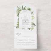 Invitation Tout En Un Fermes boisées Enchanted Boho Arch Mariage (À l'intérieur)