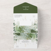 Invitation Tout En Un Ferns Succulents Mariage de verdure (Dehors)