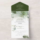 Invitation Tout En Un Ferns Succulents Mariage de verdure (À l'intérieur)
