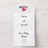 INVITATION TOUT EN UN FÊTE D'AMOUR (À l'intérieur)