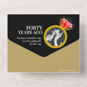 Invitation Tout En Un Fête d'anniversaire de mariage de 40 ans bague rub (Verso)