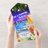 Invitation Tout En Un Fête de fin d'été (Déchirure)