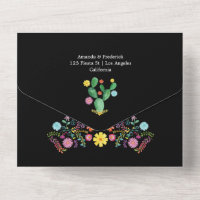 Fête de mariage florale aquarelle colorée tout com