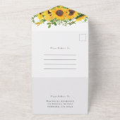 Invitation Tout En Un Fête des mariées de tournesol rustique (Dehors)