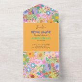 Invitation Tout En Un Fête des mariées Mariage (À l'intérieur)