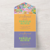 Invitation Tout En Un Fête des mariées Mariage (À l'intérieur)