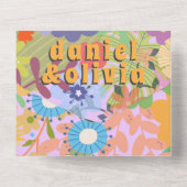 Invitation Tout En Un Fête des mariées Mariage (Verso)