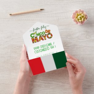 Invitation Tout En Un Fête Personnalisée Joyeux CINCO DE MAYO Fête Party