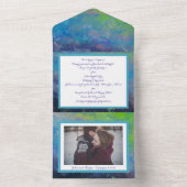 Invitation Tout En Un Fêter l'amour Abstrait impressionniste aquarelle (À l'intérieur)