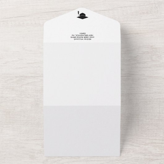 Invitation Tout En Un Fêter le diplômé Photo QR RSVP (Dehors)