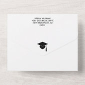 Invitation Tout En Un Fêter le diplômé Photo QR RSVP (Verso)