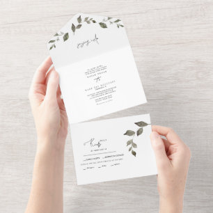 Invitation Tout En Un Feuillage d'automne coloré disant oui mariage tout