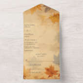 Invitation Tout En Un Feuillage d'automne rustique (À l'intérieur)