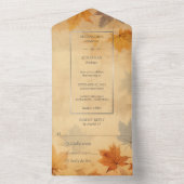 Invitation Tout En Un Feuilles d'automne en chute russe (À l'intérieur)