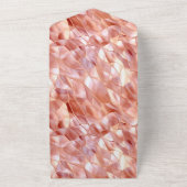 Invitation Tout En Un Fille Glam Rose Rose Mariage or (Dehors)