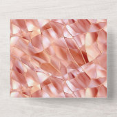 Invitation Tout En Un Fille Glam Rose Rose Mariage or (Verso)