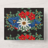 Invitation Tout En Un Fleur alpine suisse Edelweiss  (Verso)