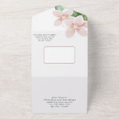 Invitation Tout En Un Fleur de pomme d'aquarelle romantique (Dehors)