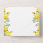 Invitation Tout En Un Fleur d'or : Rose jaune radieux (Verso)