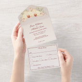 Invitation Tout En Un Fleur d'orchidées délicate (Déchirure)