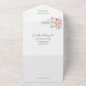 Invitation Tout En Un Fleur rose vietnamienne bilingue (Dehors)