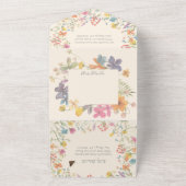 Invitation Tout En Un Fleur Sauvage Assourdie Délicate Fleur Mariage Boh (Dehors)