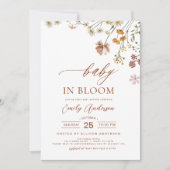 Invitation Tout en un Fleur sauvage bébé dans une douche fleu (Devant)