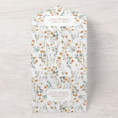 Invitation Tout En Un fleur sauvage boho mariage tout en un (Dehors)