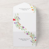 Invitation Tout En Un Fleur sauvage Bouquet Mariage tout en un Invitatio (Dehors)