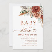 Invitation Tout en un Fleur sauvage d'automne bébé en fleurs  (Devant)