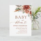 Invitation Tout en un Fleur sauvage d'automne bébé en fleurs  (Debout devant)