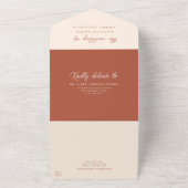 Invitation Tout En Un Fleur sauvage d'automne Boho Terracotta Mariage (Dehors)
