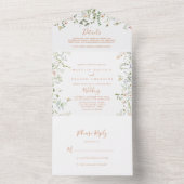 Invitation Tout En Un Fleur sauvage de jardin d'automne Mariage minimali (À l'intérieur)