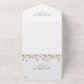 Invitation Tout En Un Fleur sauvage de printemps | Sceau Blanc Et Envoi (Dehors)