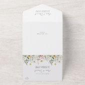 Invitation Tout En Un Fleur sauvage d'été Mariage de terrain (Dehors)