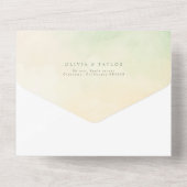 Invitation Tout En Un Fleur sauvage Élégant Mariage d'été (Verso)