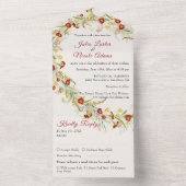 Invitation Tout En Un Fleur sauvage Jaune Marigold Mariage de feuillage (À l'intérieur)